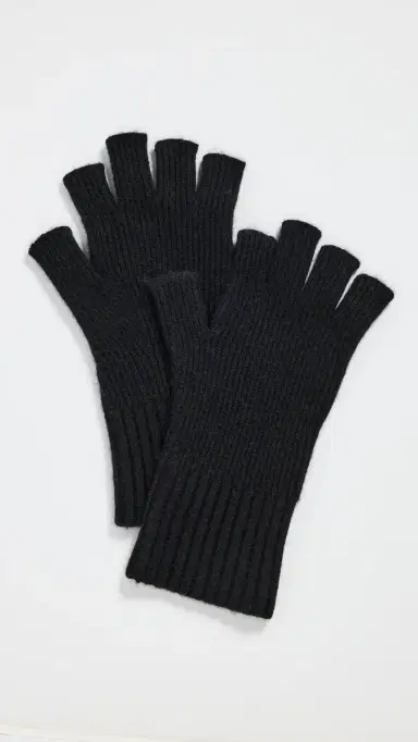 Vince Cashmere Blend Rib Knit Fingerless Gloves | Thumbnail 2