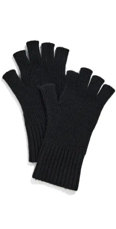 Vince Cashmere Blend Rib Knit Fingerless Gloves | Thumbnail 1