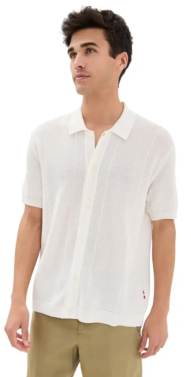 Orlebar Brown Tiernan Knit Button Polo White