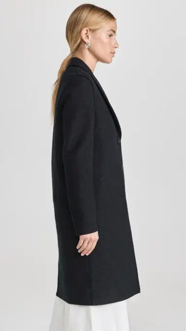Harris Wharf London Overcoat Boiled Wool Black 48 | Thumbnail 4