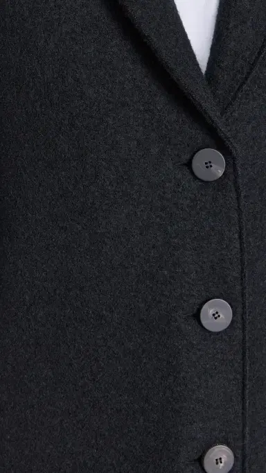 Harris Wharf London Overcoat Boiled Wool Black 48 | Thumbnail 6