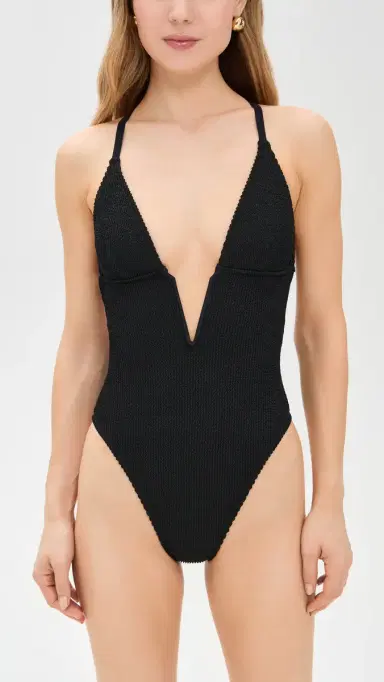 GOOD AMERICAN Always Fits Deep V Underwire One Piece | Thumbnail 2