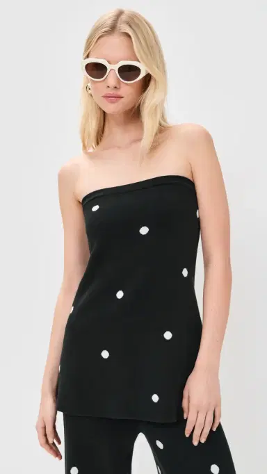 Splendid x @Cellajaneblog Polka Dot Sweater Black/White Polka Dot | Thumbnail 2