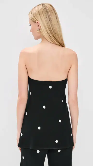 Splendid x @Cellajaneblog Polka Dot Sweater Black/White Polka Dot | Thumbnail 3