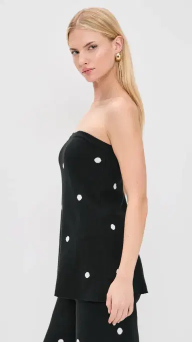 Splendid x @Cellajaneblog Polka Dot Sweater Black/White Polka Dot | Thumbnail 4