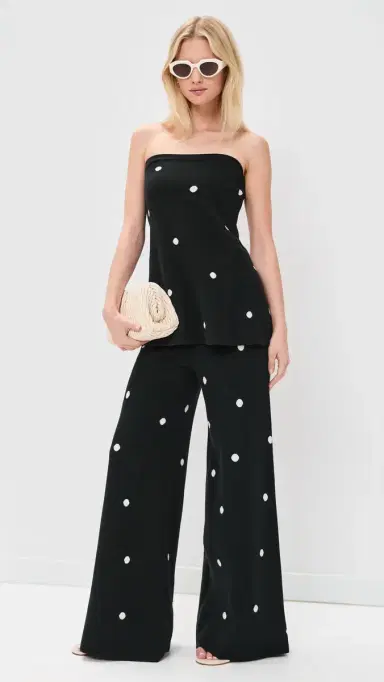 Splendid x @Cellajaneblog Polka Dot Sweater Black/White Polka Dot | Thumbnail 5