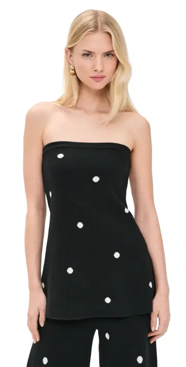Splendid x @Cellajaneblog Polka Dot Sweater Black/White Polka Dot | Thumbnail 1