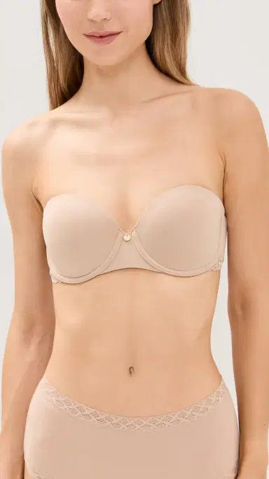 Natori Pure Luxe Strapless Contour Underwire Bra Cafe 30D | Thumbnail 2 Natori Pure Luxe Strapless Contour Underwire Bra Cafe 30D | Thumbnail 2