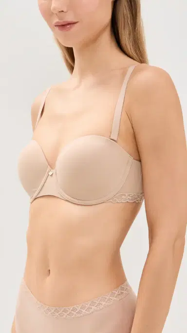 Natori Pure Luxe Strapless Contour Underwire Bra Cafe 30D | Thumbnail 4 Natori Pure Luxe Strapless Contour Underwire Bra Cafe 30D | Thumbnail 4