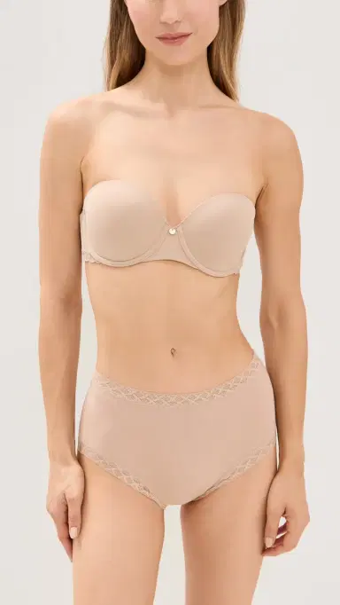 Natori Pure Luxe Strapless Contour Underwire Bra Cafe 30D | Thumbnail 5 Natori Pure Luxe Strapless Contour Underwire Bra Cafe 30D | Thumbnail 5