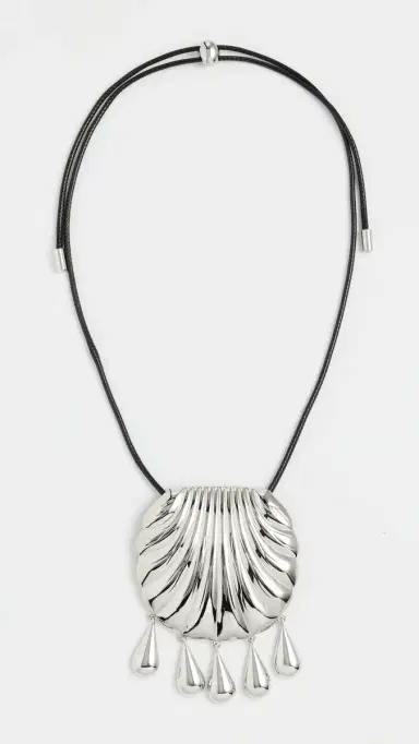 MAYAMAR Shell Pendant Necklace Silver Silver One Size | Thumbnail 2