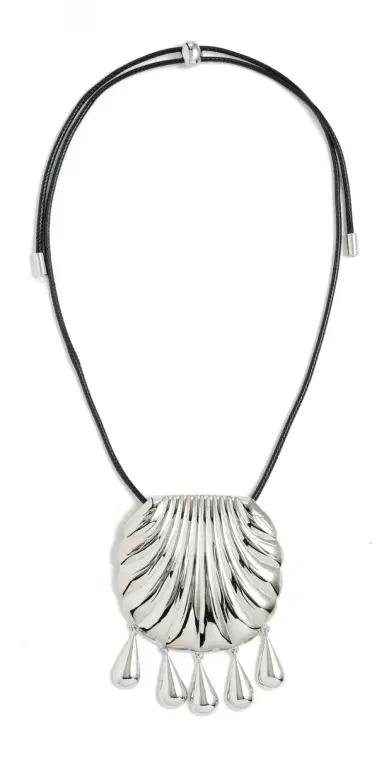 MAYAMAR Shell Pendant Necklace Silver Silver One Size | Thumbnail 1