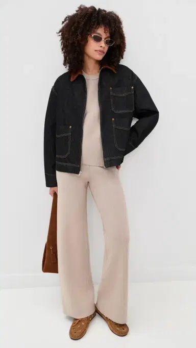 English Factory Knit Pants Taupe L | Thumbnail 2
