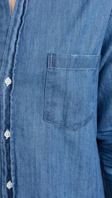 FRANK & EILEEN Chambray Shirtdress Vintage Stonewashed Indigo | Thumbnail 6