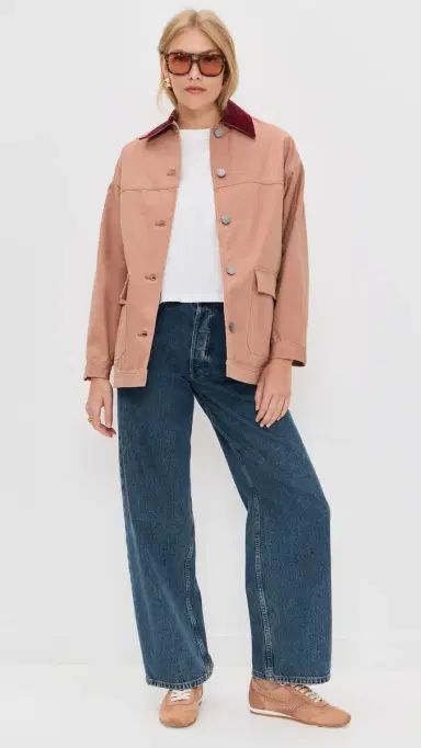 LE BOP Dree Mid- Length Oversized Barn Jacket Mocha | Thumbnail 2 LE BOP Dree Mid- Length Oversized Barn Jacket Mocha | Thumbnail 2