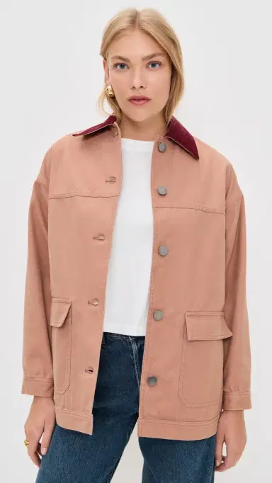 LE BOP Dree Mid- Length Oversized Barn Jacket Mocha | Thumbnail 3 LE BOP Dree Mid- Length Oversized Barn Jacket Mocha | Thumbnail 3