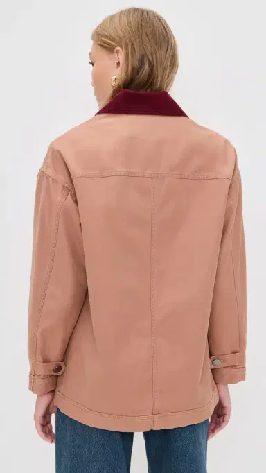 LE BOP Dree Mid- Length Oversized Barn Jacket Mocha | Thumbnail 4 LE BOP Dree Mid- Length Oversized Barn Jacket Mocha | Thumbnail 4