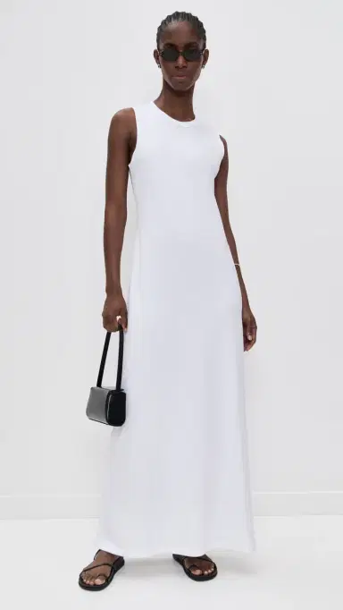 Leset Margo Sleeveless Maxi Dress White | Thumbnail 2