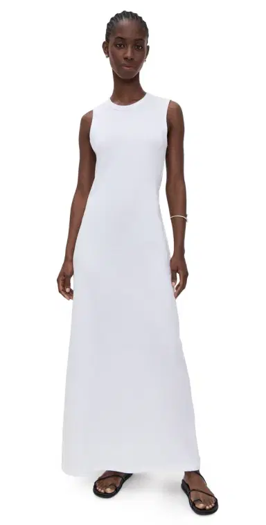 Leset Margo Sleeveless Maxi Dress White | Thumbnail 1