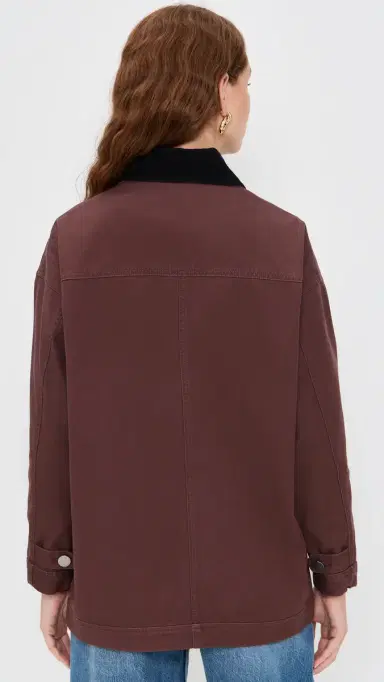 LE BOP Dree Mid- Length Oversized Barn Jacket Chocolate | Thumbnail 3 LE BOP Dree Mid- Length Oversized Barn Jacket Chocolate | Thumbnail 3
