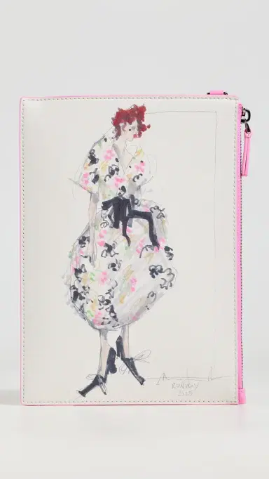 Marc Jacobs The Runway Illustration Wristlet Ribbon Pink One Size | Thumbnail 2