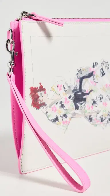 Marc Jacobs The Runway Illustration Wristlet Ribbon Pink One Size | Thumbnail 5