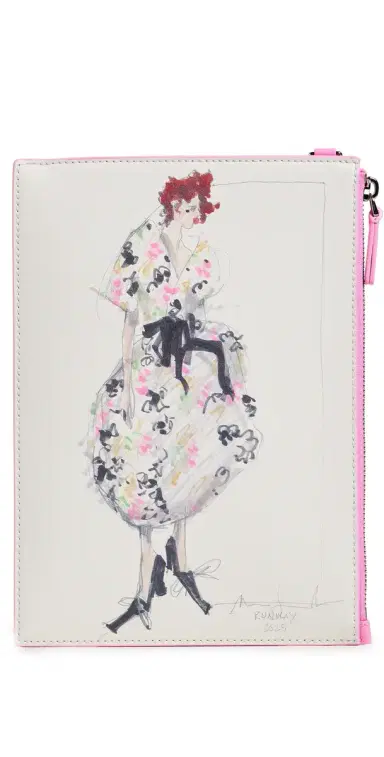 Marc Jacobs The Runway Illustration Wristlet Ribbon Pink One Size | Thumbnail 1