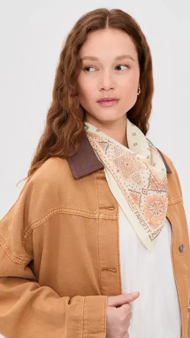 Faherty Star Geo Bandana Scarf | Thumbnail 3