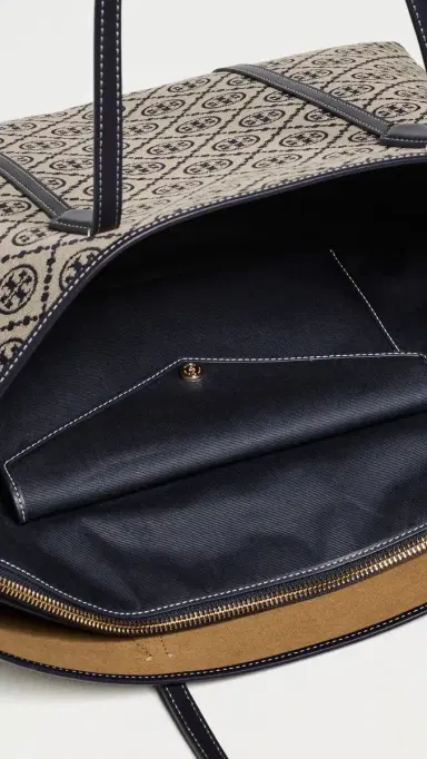 Tory Burch Perry T Monogram Tote Tory Navy | Thumbnail 6 Tory Burch Perry T Monogram Tote Tory Navy | Thumbnail 6