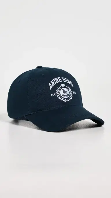 ANINE BING Jeremy Baseball Cap Blue One Size | Thumbnail 2