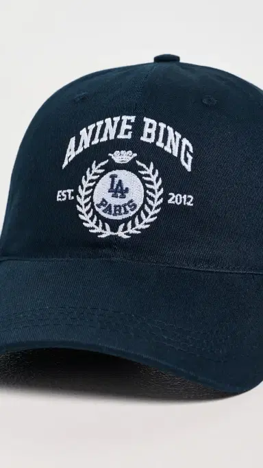 ANINE BING Jeremy Baseball Cap Blue One Size | Thumbnail 5