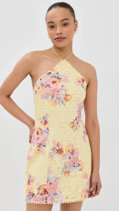 Hemant & Nandita Halterneck ini Dress Yellow | Thumbnail 2 Hemant & Nandita Halterneck ini Dress Yellow | Thumbnail 2