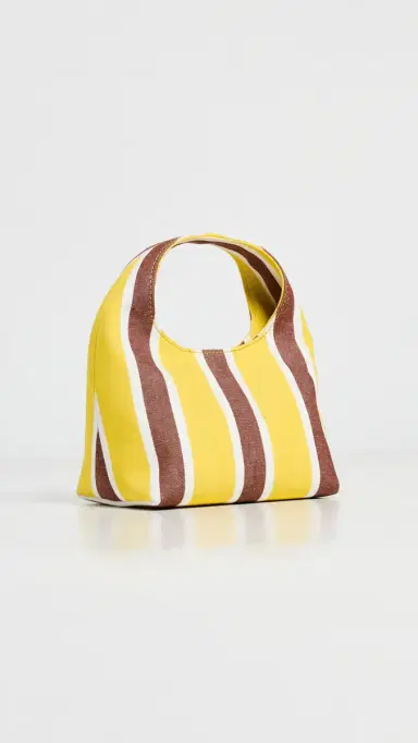 Loeffler Randall Kenzie Mini Bucket Clutch Yellow/White/Maroon Stripe One Size | Thumbnail 4 Loeffler Randall Kenzie Mini Bucket Clutch Yellow/White/Maroon Stripe One Size | Thumbnail 4