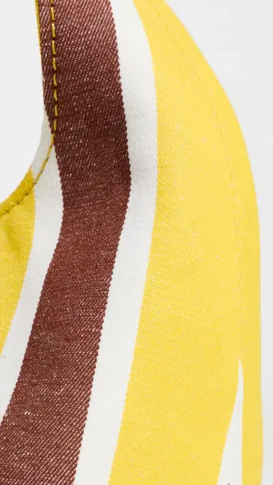 Loeffler Randall Kenzie Mini Bucket Clutch Yellow/White/Maroon Stripe One Size | Thumbnail 5 Loeffler Randall Kenzie Mini Bucket Clutch Yellow/White/Maroon Stripe One Size | Thumbnail 5