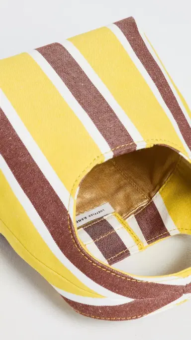 Loeffler Randall Kenzie Mini Bucket Clutch Yellow/White/Maroon Stripe One Size | Thumbnail 6 Loeffler Randall Kenzie Mini Bucket Clutch Yellow/White/Maroon Stripe One Size | Thumbnail 6