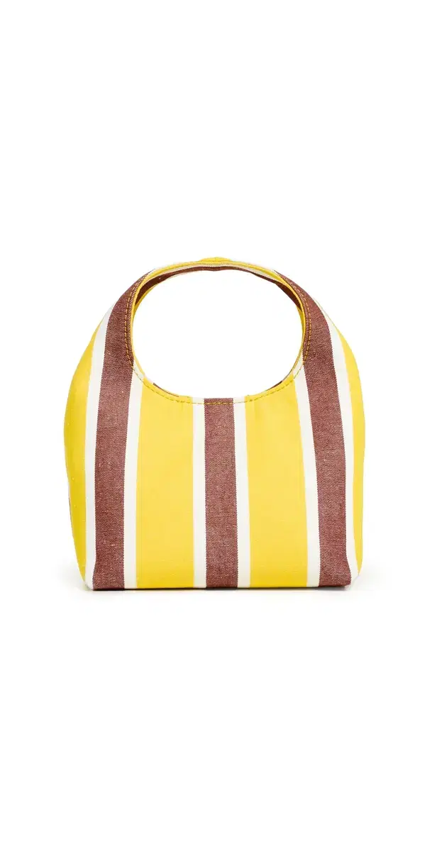 Kenzie Mini Bucket Clutch Yellow/White/Maroon Stripe One Size