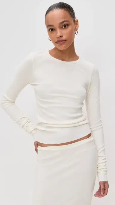 Éterne ong Sleeve Fitted Top Cream | Thumbnail 2
