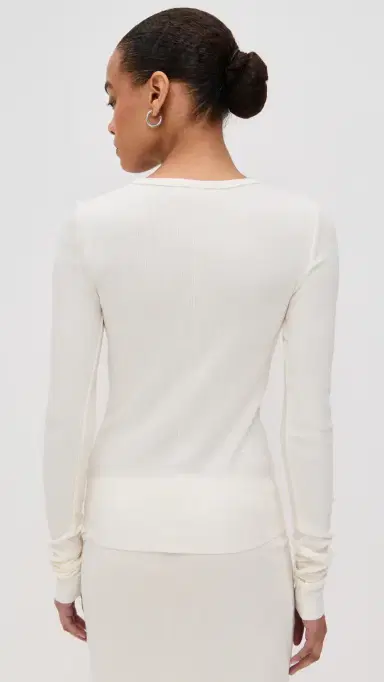 Éterne ong Sleeve Fitted Top Cream | Thumbnail 3