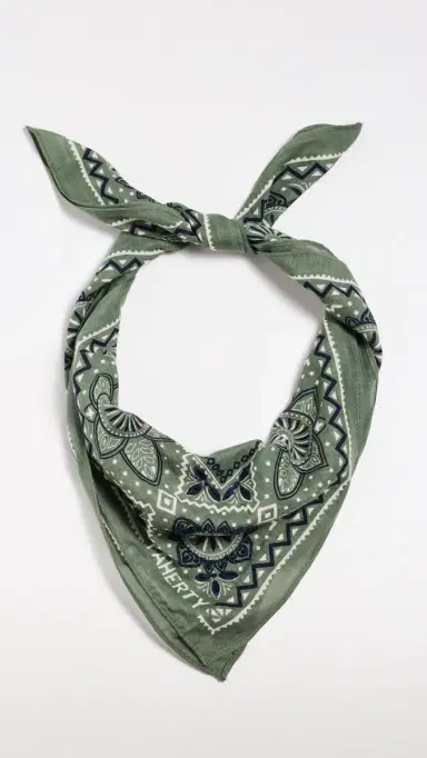 Faherty Star Geo Bandana Scarf Four Leaf Clover One Size | Thumbnail 2 Faherty Star Geo Bandana Scarf Four Leaf Clover One Size | Thumbnail 2