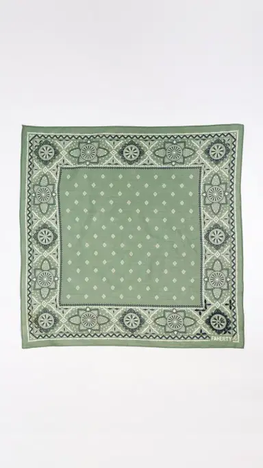 Faherty Star Geo Bandana Scarf Four Leaf Clover One Size | Thumbnail 4 Faherty Star Geo Bandana Scarf Four Leaf Clover One Size | Thumbnail 4