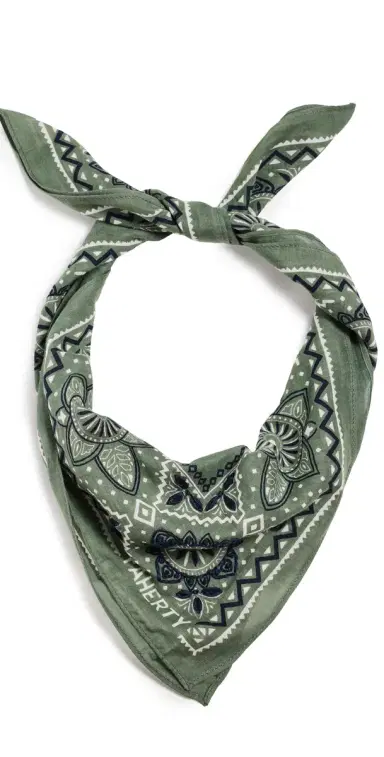 Faherty Star Geo Bandana Scarf Four Leaf Clover One Size | Thumbnail 1 Faherty Star Geo Bandana Scarf Four Leaf Clover One Size | Thumbnail 1