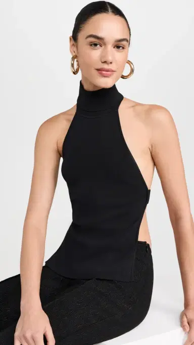 Cult Gaia Wake Knit Top Black L | Thumbnail 2 Cult Gaia Wake Knit Top Black L | Thumbnail 2