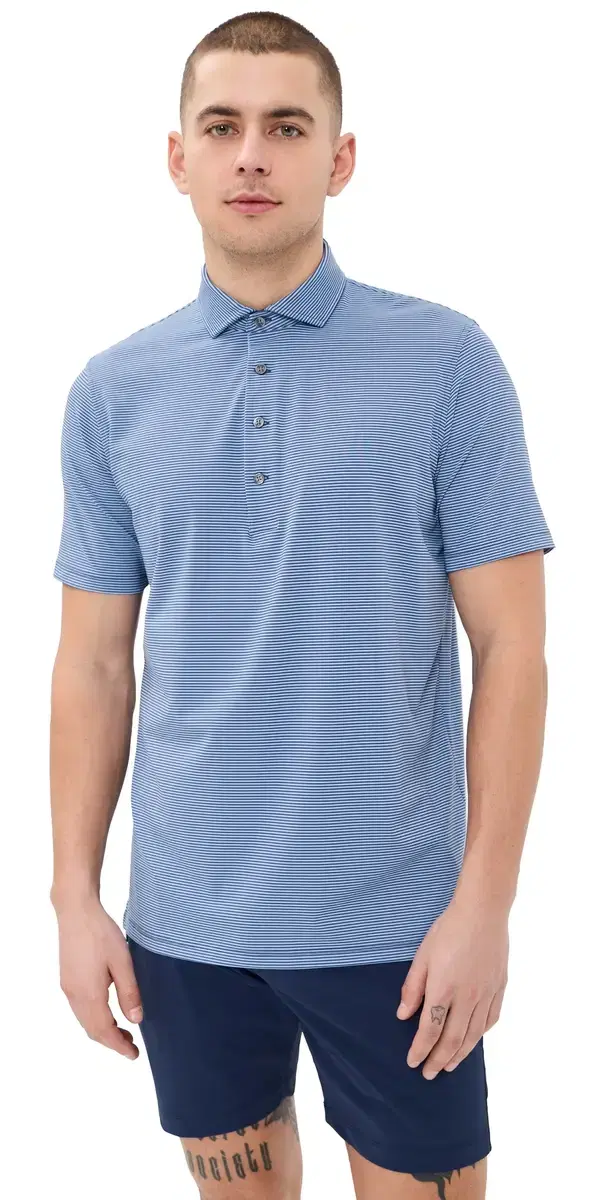 aranac triped Polo Falcon/Wolf Blue