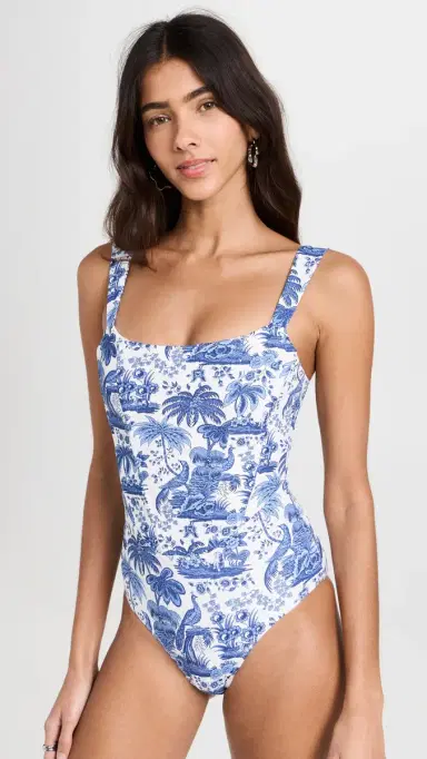 Staud Adelaide One Piece Blue Toile XS | Thumbnail 2 Staud Adelaide One Piece Blue Toile XS | Thumbnail 2