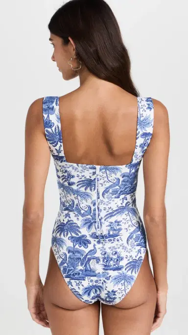Staud Adelaide One Piece Blue Toile XS | Thumbnail 3 Staud Adelaide One Piece Blue Toile XS | Thumbnail 3