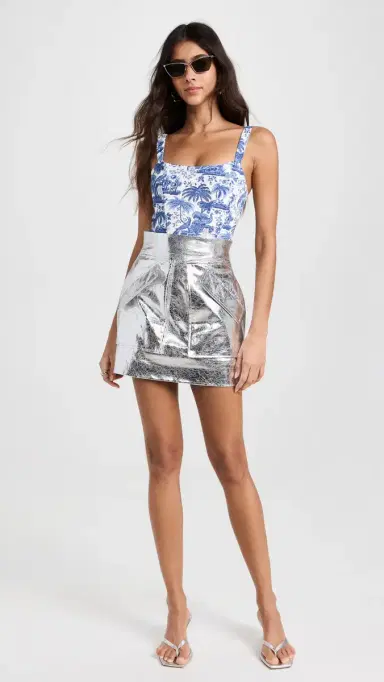 Staud Adelaide One Piece Blue Toile XS | Thumbnail 5 Staud Adelaide One Piece Blue Toile XS | Thumbnail 5