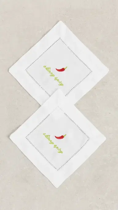 Abbode Skinny Spicy Napkin White One Size | Thumbnail 2 Abbode Skinny Spicy Napkin White One Size | Thumbnail 2