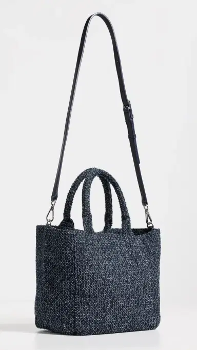 GANNI Small Trapeze Shopper Bear Tweed Denim Tote Rinse One Size | Thumbnail 4 GANNI Small Trapeze Shopper Bear Tweed Denim Tote Rinse One Size | Thumbnail 4