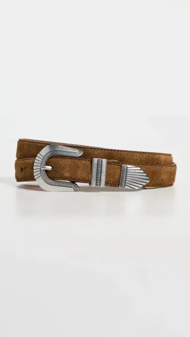 Madewell Overt Western Belt Warm Chestnut Suede L | Thumbnail 2 Madewell Overt Western Belt Warm Chestnut Suede L | Thumbnail 2
