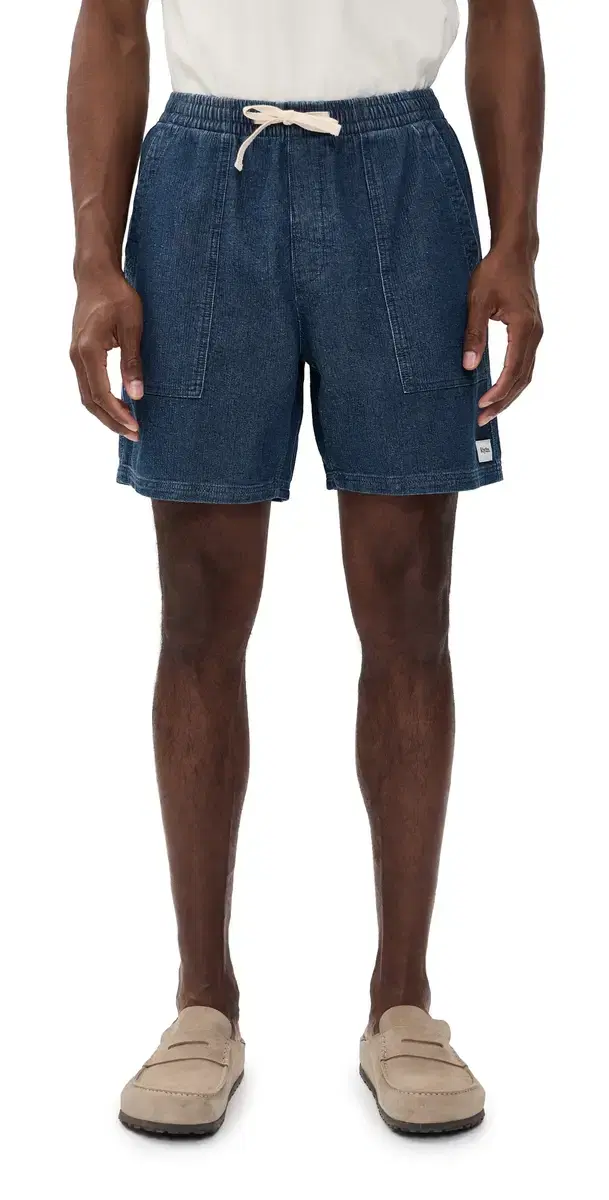 Rhythm Textured Wale Jam Shorts 6 Washed Indigo